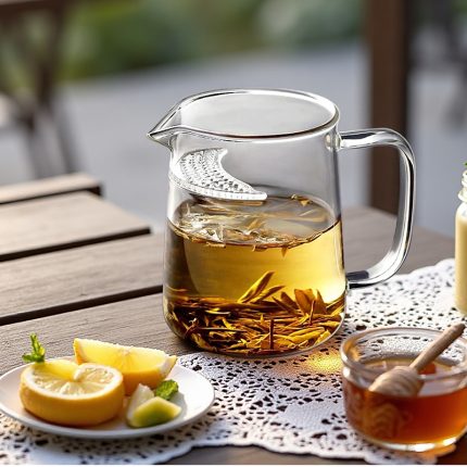 Customization High Borosilicate Glass Teapot with Handle,Glass Coffee Pot,Heat-Resistant Glass Tea Warmer With Filter